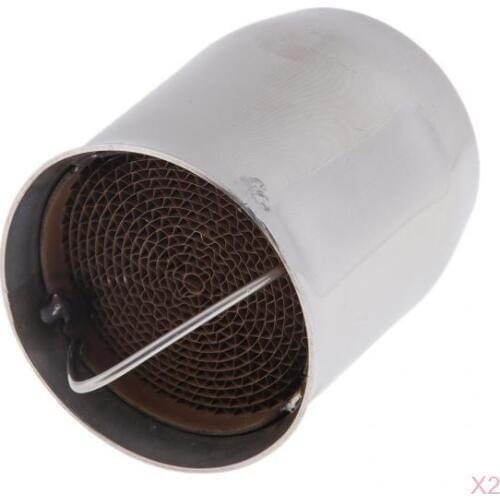 2 Pieces 60mm Motorcycle Exhaust Pipe Can DB Silencer Muffler Baffle