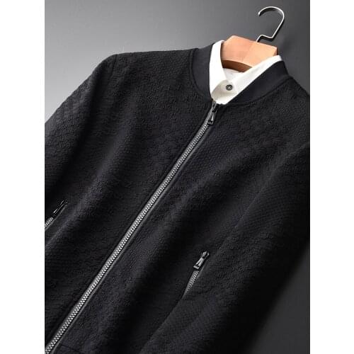 2020New High Quality Fashion Jacket Dimensional Dark Textured Yarn Dyed Fabric Men Casual Fashionable Spring Mandarin Collar 4XL