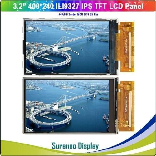 3.2" inch 240*400 MCU 8/16 Bit TFT LCD Module Display Screen Panel LCM Build-in ILI9327 Driver & Resistive Touch Panel
