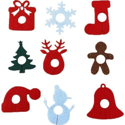 9pcs Wine Glass Marker Portable Creative Drink Marker Glass Identifier Christmas Supplies for Parties Christmas Banquet Dinners