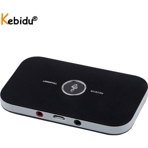 KEBIDU 2in1 Wireless Audio Adapter Bluetooth 4.1 Transmitter Receiver 3.5mm Audio Player for TV / Home Stereo / Smartphone