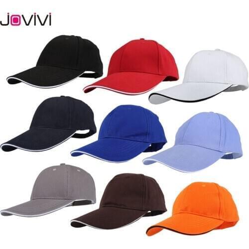 Jovivi 1x Summer Mens Women Cotton Hat Curved Sun Visor Light Board Baseball Cap Men Cap Outdoor Sun Hat Adjustable Sports caps