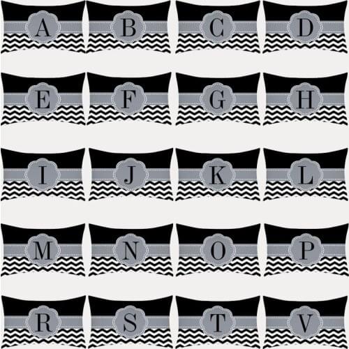 Black Letter Cushion Cover 30X50 Stripe Decorative Sofa Cushions Gray Pillowcases Throw Pillows Nordic Home Decor Pillow Covers