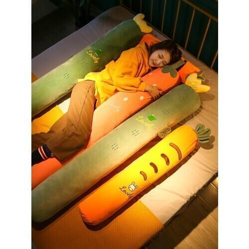 Long Pillow Girls' Side Sleeping Leg-Supporting Pillow Cylindrical Removable and Washable