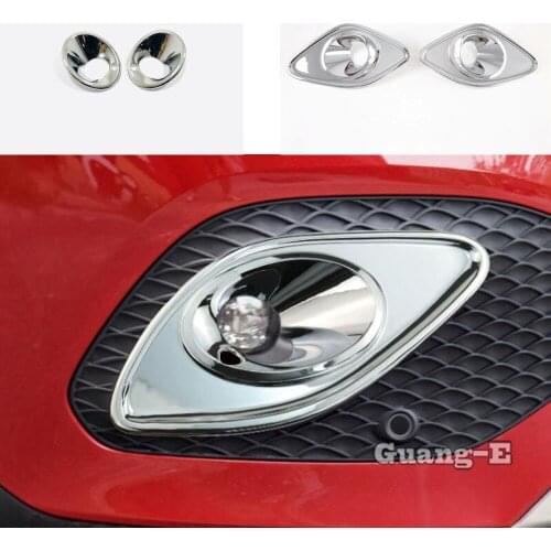 For Mercedes Benz GLA 2020 2021 Car Body Cover Front Fog Light Lamp Detector Frame Stick Styling Trim Parts 2pcs