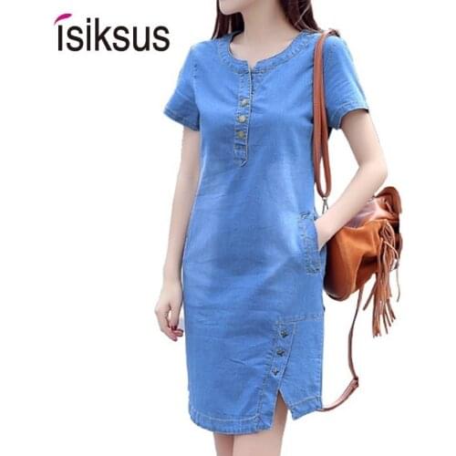 Модные джинсовые платья Isiksus China At AliExpress