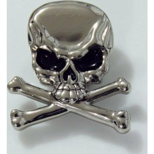 KB708) Wholeslae! 50pc Cowboy Decor Skull Crossbones Buttons Leathercraft Silver