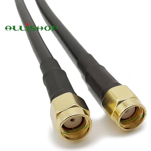 1-30 Meter RP-SMA Male to RP SMA Male M/M RF Coaxial Pigtail Cable Connector LMR200 WiFi Wireless Router Antenna Extension Cable