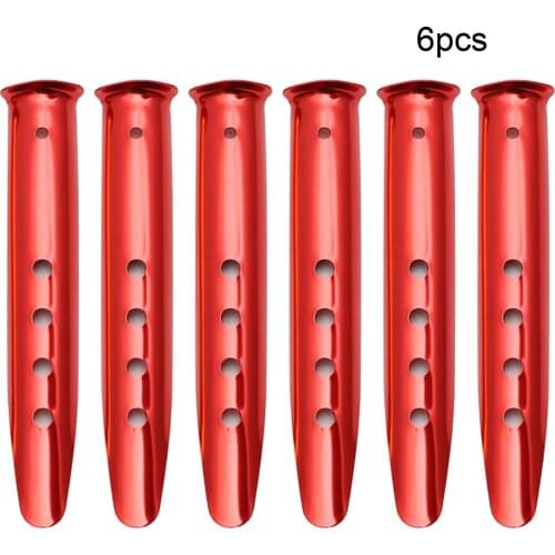 6 Pcs Snow and Sand Tent Stakes Pegs Aluminum Alloy U-Shaped Tent Pegs Tent Nails Lightweight for Camping Hiking ASD88
