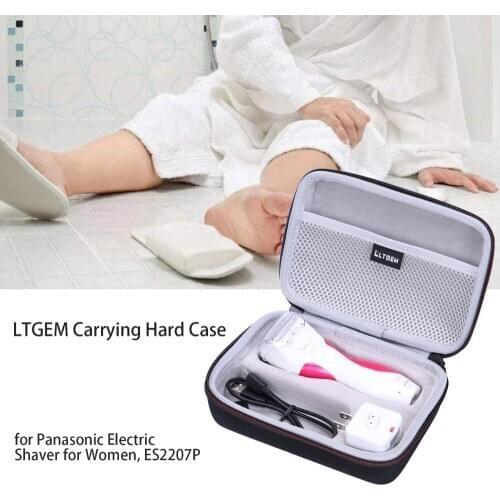 LTGEM EVA Black Carrying Hard Case for Panasonic Electric Shaver for Women ES2207P