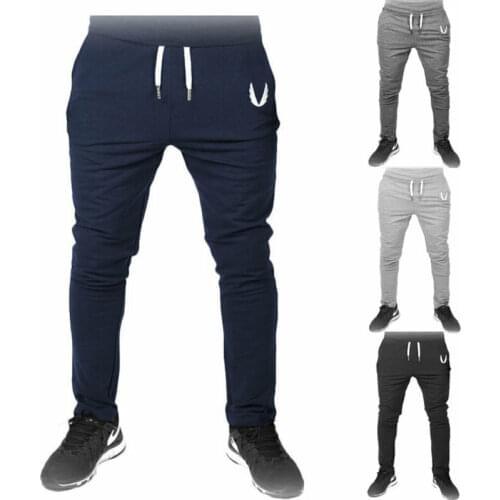 Mens Casual Long Pants Solid Color Slim Fit Sport Trousers Drawstring Male Straight Pants Running Joggers Gym Sweatpants