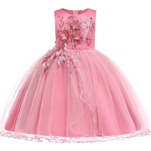 2018 new summer Princess sleeveless girls wedding dress girls dress for 3-10yrs girls Costume Party clothing Childrens Clothing