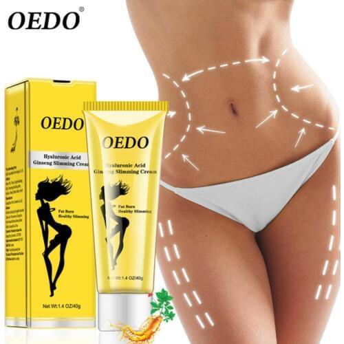 OEDO Hyaluronic Acid Ginseng Slimming Cream Reduce Cellulite Lose Weight Burning Fat Slimming Cream Health Care Burning Creams