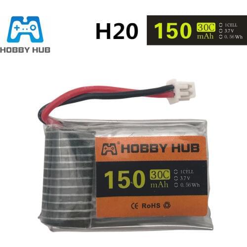 Original Hobby Hub 1pcs 3.7V 150mah 30C Lipo Battery For H20 Airplane Helicopter Drone battery