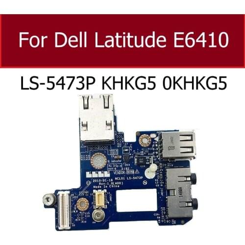 Audio Jack Board For Dell Latitude E6410 LS-5473P KHKG5 0KHKG5 Ethernet USB Port Board Repair Parts