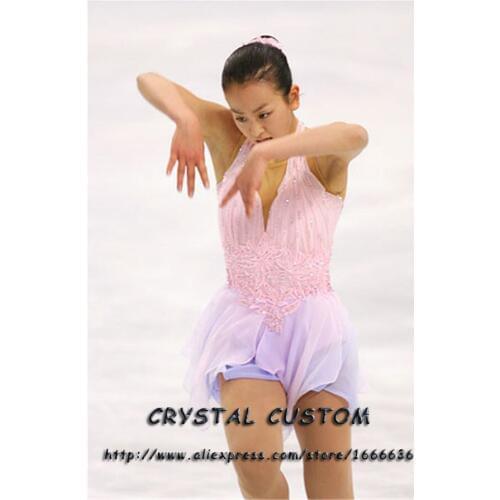 Custom Figure Skating Dresses For Women With Spandex Graceful New Brand Figure Skating Competition Dress Girls DR2698