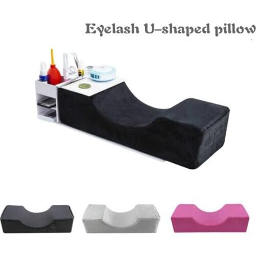 Eyelash Extension Pillow Stand Soft Grafting Eyelashes Memory Foam Eyelash Extension Pillow Makeup Salon With Pocket