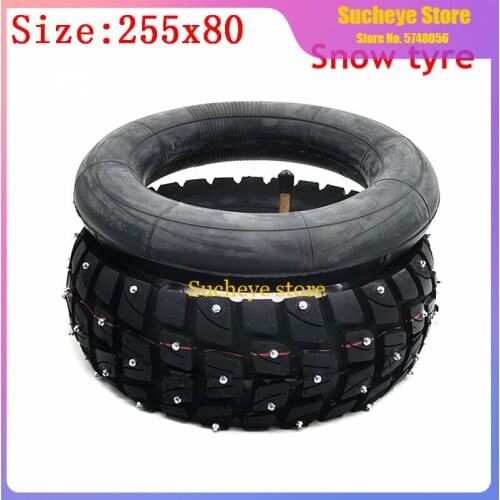 255x80 Electric Scooter Off-road Ice Snow Anti Skid Tire 10x3 Thickened and Widened Tyres for Speed Grace 10 Zero 10x KuGoo M4