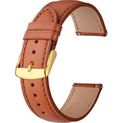 Anbeer Genuine Leather Watchband with Quick Release Luxury Elegant Style Replacement Bracelet,Width(18mm 20mm 22mm),Fit to Casio