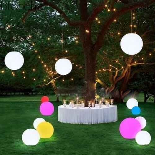 RGB LED Garden Light Outdoor Waterproof Colorful Lawn Lamp Landscape Garden Lighting Rechargeable Remote Ball Night Light IP68
