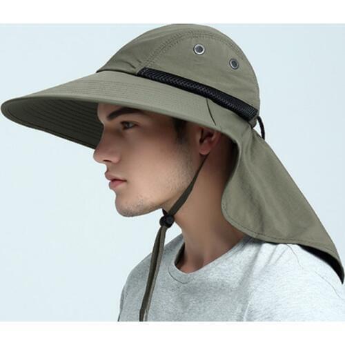 Fishing Hats for Large Head Men Women Wide Brim Outdoor Activity Sun Protection UV Blocking Waterproof Breathable Cap 60cm/61cm