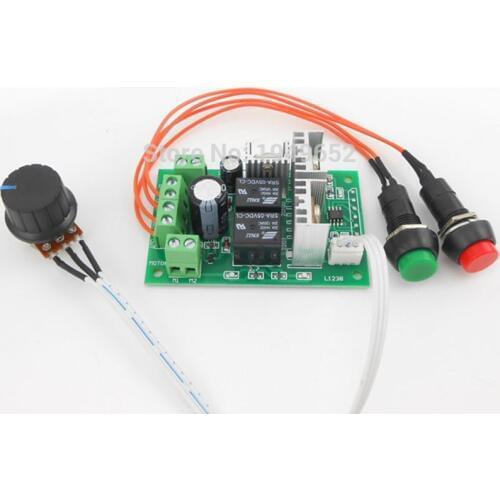 PWM dc motor controller forward and backward linear actuator governor speed control self-reset 6V/12V/24V 10A