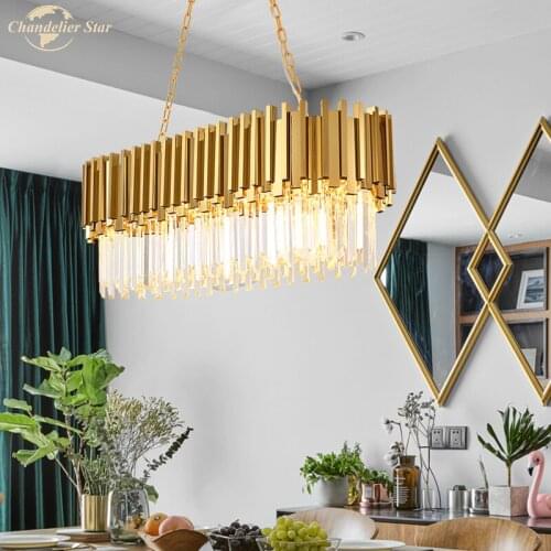 Modern LED Chandeliers Lighting Luxury Crystal Decorative LED Gold Pendant Hanging Lamp for Living Room Bedroom Dinng Room