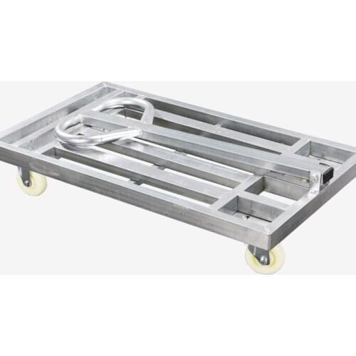 Small Trailer Cart Folding Trolley Flatbed Truck Truck Four Wheel Push Cargo Trolley Truck Home