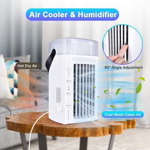 Summer Air Cooler Fan Mini Usb Water Cooling Fan Humidifier Purifier Multifunction Mini Desktop Personal Air Conditioner Fan#db4
