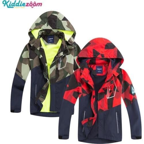 2020 Boys Clothes Waterproof Windbreaker Kids Coat Children Clothes Velvet Zipper Windproof Jacket Hooded Boys Clothing Winter