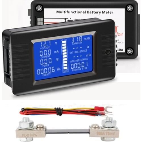 PZEM015 DC 200V 100A Voltmeter Ammeter Car Battery Tester Capacity resistance electricity Voltage Meter monitor 12v 24v 48v 96v