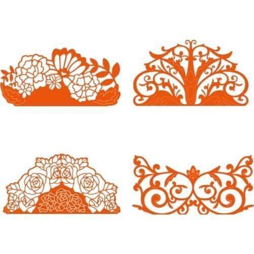 Hollowed Lace Flowers Covers Edges Metal Cutting Dies for Scrapbooking DIY Photo Album Card Making Decorative Stencils New 2019