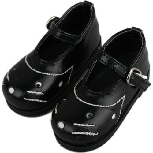 [wamami] 1/4 Black Cat Pattern Shoes For MSD DOD AOD BJD Dollfie