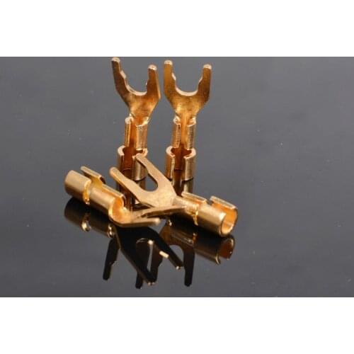 CMC 6005-CU-G Y spade speaker connectors for speaker wire