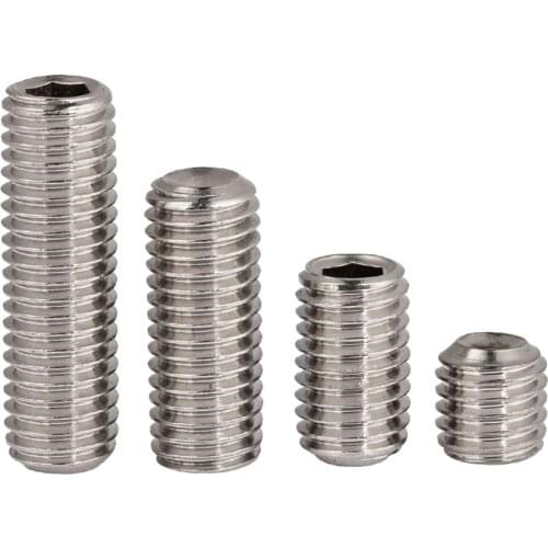 1/2/5Pcs M14 M16 Set Screw 304 Stainless Steel Inner Hex Hexagon Socket Concave Point End Grub Screws
