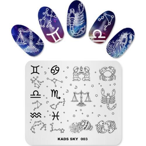 Nail Stamping Plates 1pc Nail Art Stamping Template The Shiny Sky Design Stencil Nail Manicure Tools For Stamping Nail Stencil