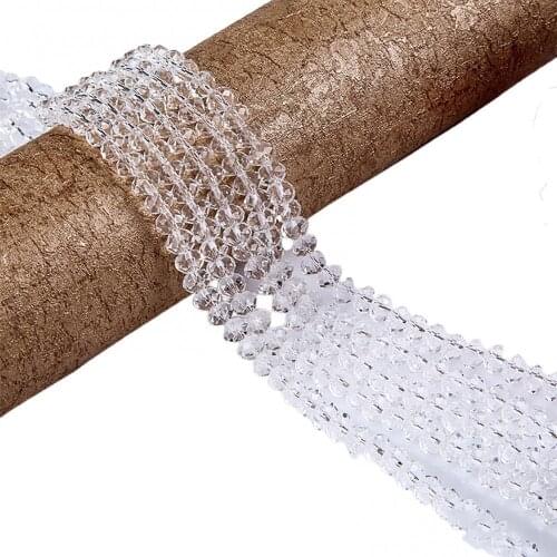 DIY String Beads Artificial Crystal Beads for jewelry making Bright Color Flat Loose Beads String Jewelry Accessories 135 Pcs