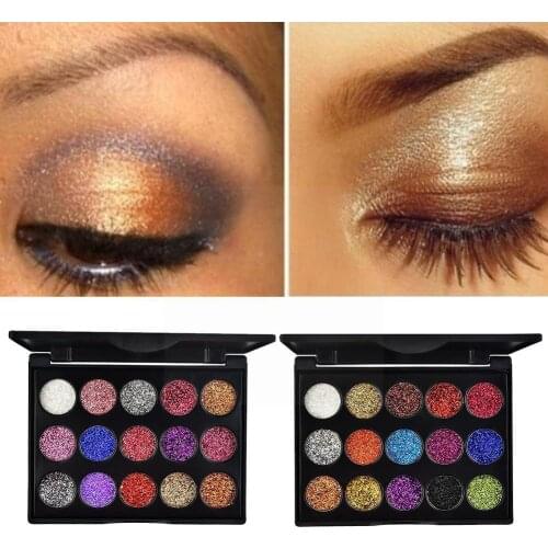 15 Diamond sequin eyeshadow Long-lasting Waterproof Makeup Professional Eye Eyes Look Summer Eye Makeup Palette Z2P1