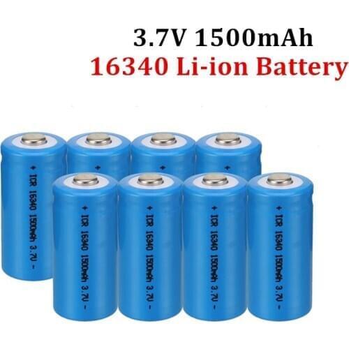 2/4/6/8/10Pcs 16340 Battery 3.7V 1500mAh Lithium Rechargeable Li-ion Cell For CR123A, CR17345, K123A, VL123A, DL123A, 5018LC