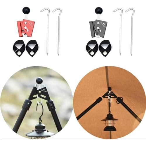 2021 Tent Pole Connector Adjustable Angle Non-Slip Protection Cap with Hook Pyramid Tent Awning Pole Thimble Camping Accessories