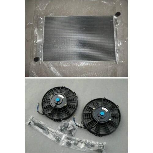 Alloy Aluminum Radiator+2*FAN For HOLDEN COMMODORE VY V8 2002-2004 02 03 04 2 Row 52MM New