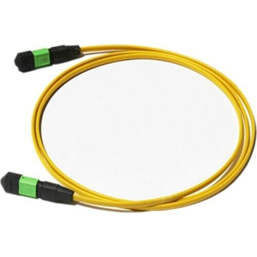 7 meters Female MPO/MTP -FC Female Single-mode OS1 8 Strands Fiber Optical Cable for QSFP+LR Module Method A Yellow
