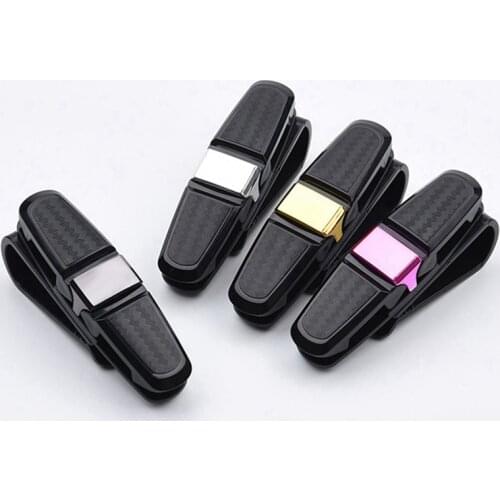 Car Sun Visor Sunglasses Holder Clip Universal Black Ticket Card Clamp Fastener Clip Car Glasses Cases Portable