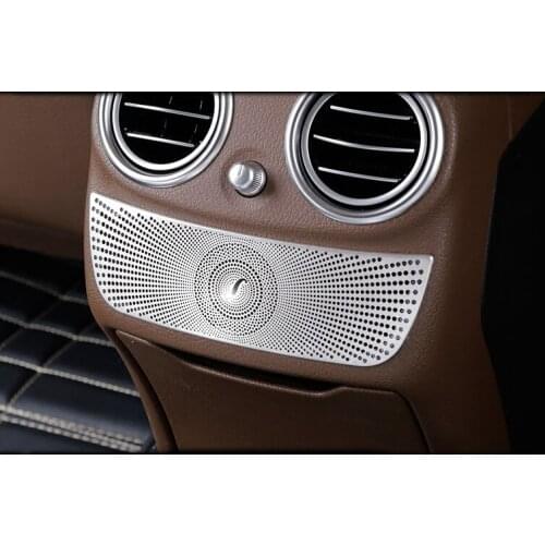 Car-Styling Rear Air conditioning outlet Decoration cover trim 3D Stickers for Mercedes Benz E class W213 E200 E300l Accessories