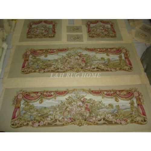 Free Shipping French Aubusson hand wovesofa and chair cover set 1:4 with arms
