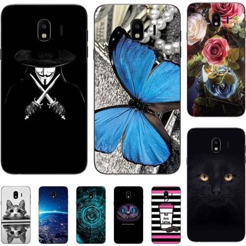 Phone Case For Samsung Galaxy J4 Core J4Core J410 J400 J400F Relief Cartoon Case For Samsung J4 Plus 2018 Animal Cat Cover