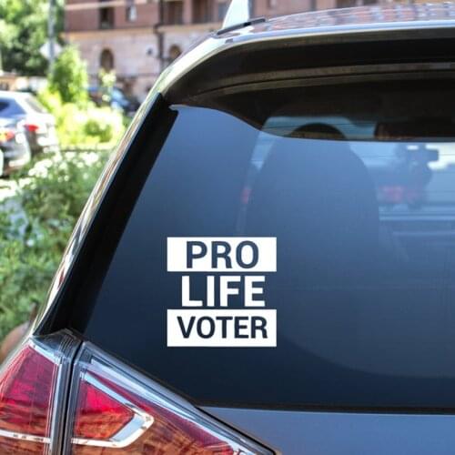 Black/Sliver Pro Life Voter Decal Sticker Choose Life Decal Car Accessories for Windshield Waterproof S044
