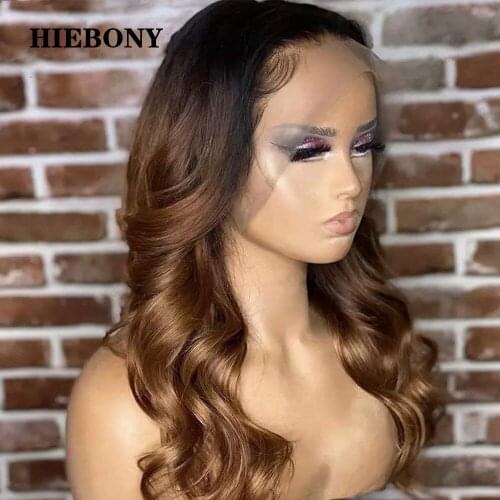 Ombre Blonde Lace Front Human Hair Wigs with Baby Hair Brazilian Hair 13x6 Wavy Lace Front Wigs Bleached Knots for Black Women