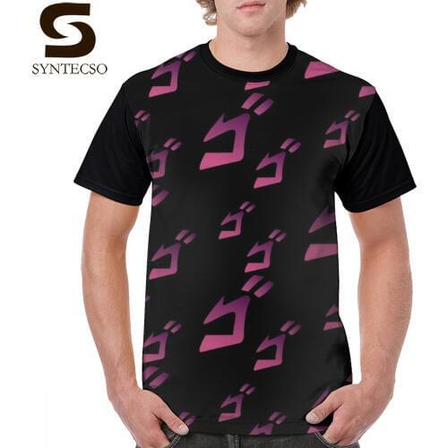 Jojo T Shirt Jojo MENACING Jojo Bizarre Adventure T-Shirt Short-Sleeve Tee Shirt Man 4xl Beach 100 Polyester Tshirt