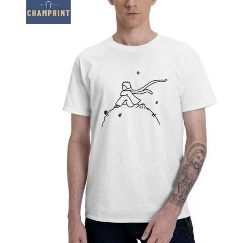 Mens The Little Prince T Shirt Pure Cotton Clothes Vintage Short Sleeve Round Collar Tees Plus Size T-Shirts